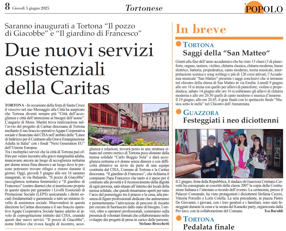 nuovi servizi Caritas